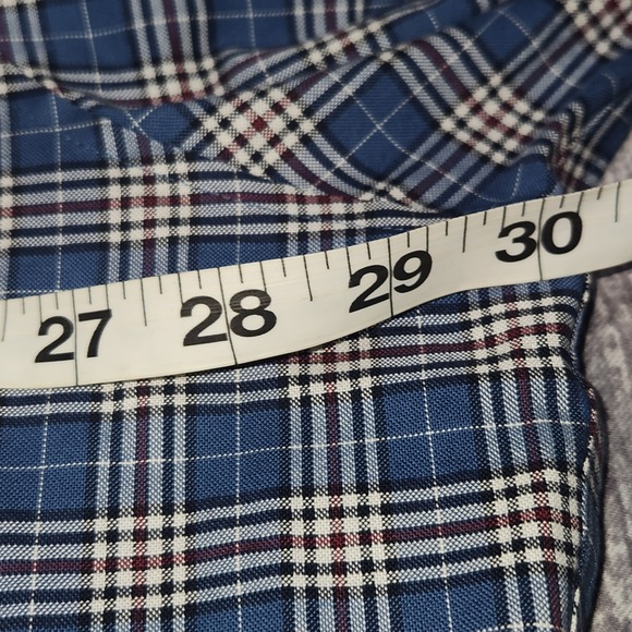 Eddie Bauer XXXL Blue Plaid Wrinkle Resistant Relaxed Fit Shirt - Picture 6 of 9